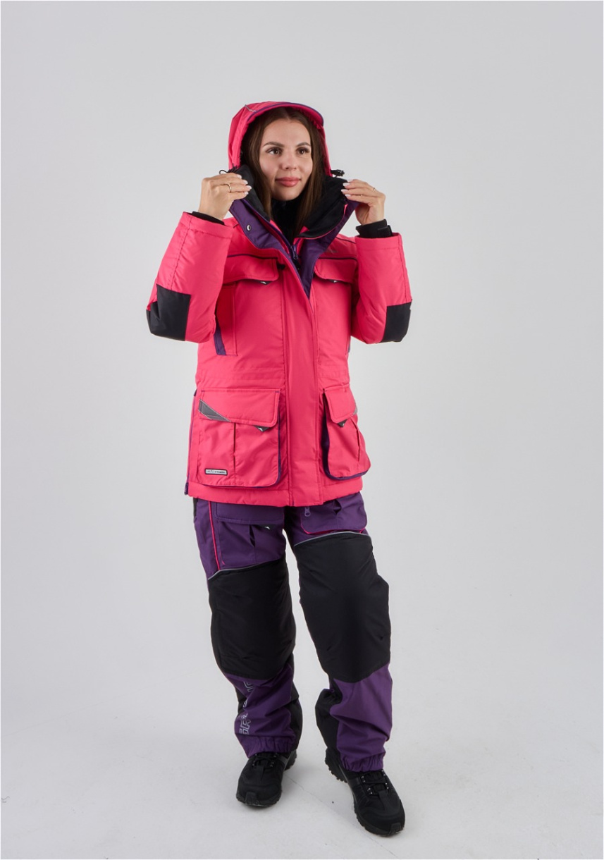 Камчатка МАГМА женский костюм для рыбалки GRAYLING зимний, фуксия
